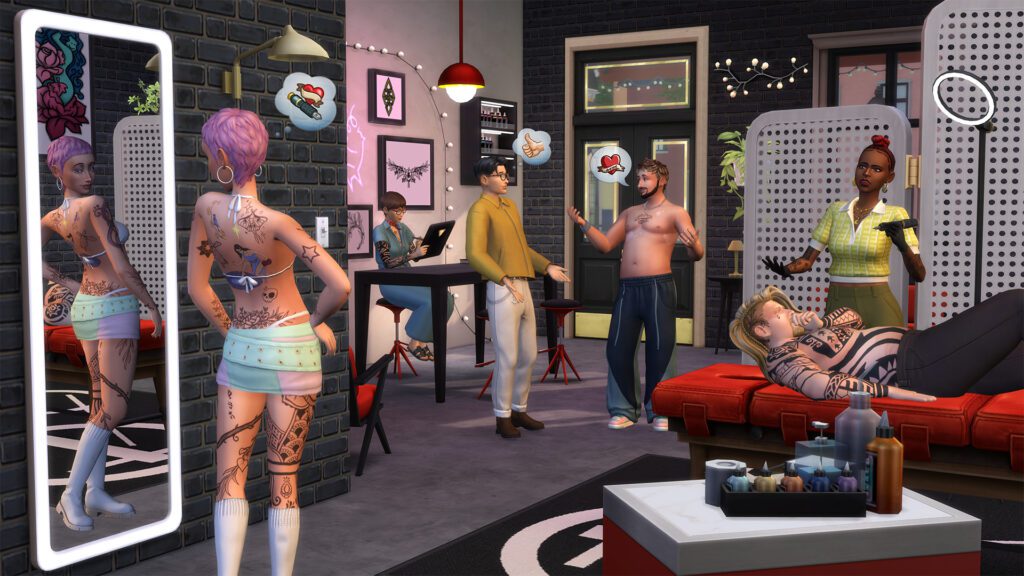 Vom Hobby zum Business: Die Sims 4-Erweiterung im Check 2 Sims in einem Tattoo Studio