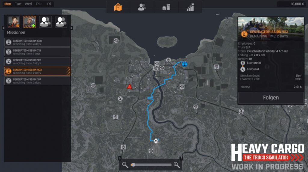 Heavy Cargo – The Truck Simulator: Schwerlastlogistik auf neuem Level 2 Mission Map